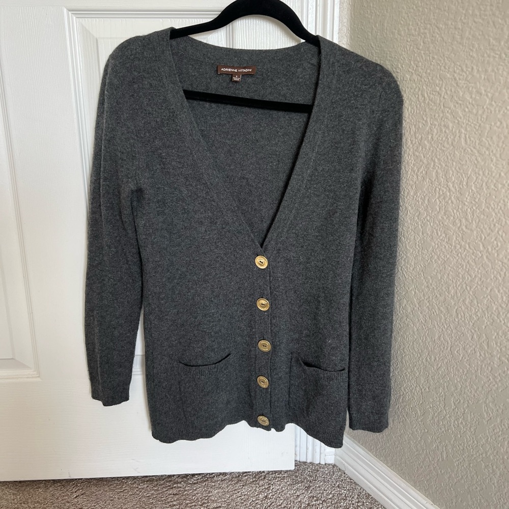 Adrienne Vittadini Charcoal Cardigan